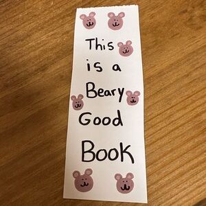 Teddy Bear Painted Bookmark